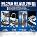 Sheila Shine 32oz Stainless Steel Cleaner and Polish - Cleans, Polishes & Protects Kitchen Appliances, Refrigerators, Sinks, Ovens & Grills - Leaves Streak Free Shine - Stainless Steel Spray Cleaner