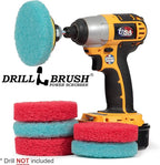 Drill Brush - Scrub Pads - Bathroom Accessories - Cleaning Supplies - Spin Scrubber Pad Kit - Hard Water Stain Remover - Shower Cleaner - Tub Cleaner - Bath Mat - Glass Cleaner - Shower Door Cleaner