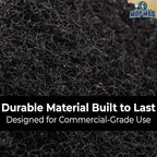 Heavy Duty XL Black Scouring Pad 5 Pack. 10 x 4.5in Large Multipurpose Nylon Scrubbing Sponges. Clean Bathrooms, Kitchens, Counters and Floors to Erase Grime and Make Surfaces Sparkle