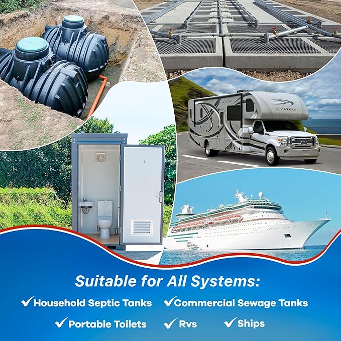 Dr.Raifya's Septic Tank Treatment Pods - 24 Pcs for 2-Year Supply | Beneficial Bacteria & Enzymes Formula Ultra Concentrated for Clog Prevention & Odor Elimination | Suitable for All Septic Systems