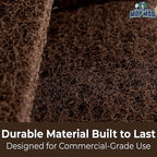 Heavy Duty XL Brown Scouring Pad 5 Pack. 10 x 4.5in Large Multipurpose Nylon Scrubbing Sponges. Clean Bathrooms, Kitchens, Counters and Floors to Erase Grime and Make Surfaces Sparkle