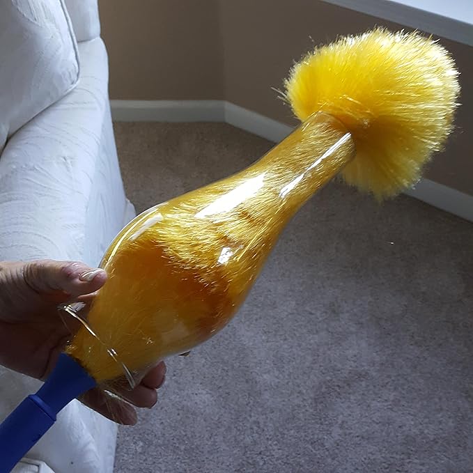 Feather Microfiber Plus Nylon Static Cobweb Duster | Reach Up To 20 Feet | Extendable 3 Tier Ceiling Fan Webster Duster Kit | Aluminum Extension Pole With Threaded Tip | U.S. Duster Co