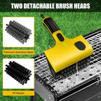 2 in 1 Electric Grill Brush, Rechargeable Barbecue Grill Cleaner with 2 Brush Heads, 360° Rotating Cleaning Brush Grill Accessories