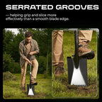 CKG Spade Shovel for Gardening with Carbon Fiber Handle, Heavy Duty Flat Shovel for Digging 43 Inch, Edging Tool for Landscaping and Trenching, Flat
