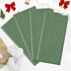 Homaxy Premium Kitchen Towels(18”x 28”, 6 Pack), Large Cotton Kitchen Hand Towels, Flat and Terry Dish Towels, 380 GSM Highly Absorbent Tea Towel Set with Hanging Loop, Grass Green