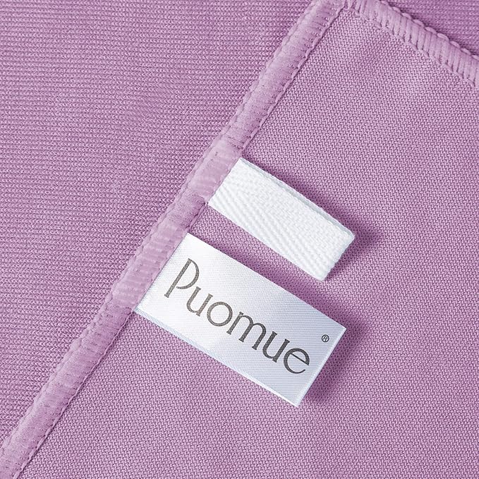 Puomue 6 Pack Microfiber Glass Cleaning Cloth, 16 Inch X 16 Inch, Lint Free Quickly Clean Window, Glasses, Windshields, Mirrors, and Stainless Steel, Pink