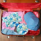 PerKoop 100 Pack Pocket Tissues Travel Slim Packs Small Facial Tissues Wallet Size Toilet Paper for Travel Guest Wedding Supplies, 4 Styles (Sea Animal)