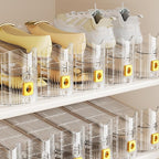 FENRUNXU Shoe Slots Organizer for Closet, Shoe Stacker Organizer Double Layer Stack Shoe Rack, Shoe Display Shelf 50% Space Saver Storage Holder for Closet, 24 PACK