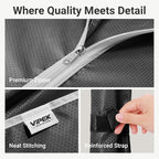 VIPEK V7C Garment Racks with Cover Portable Closets for Hanging Clothes, Heavy Duty Clothes Rack with Shelves Metal Closet Wardrobe, Max 670lbs, Black Rack with Black Upgraded Polyester Cover