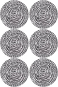 Stainless Steel Scourer Heavy Duty Scrubber Pads Steel Wool Pack of 6,40g