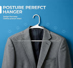 Beddora Plastic Hangers 20 Pack,White Clothes Hangers for Closet Organization and Storage Space-Saving Design, Kids & Adult Coat Hanger for Suits, Shirt & Percheros Ganchos para Colgar Ropa Hangars