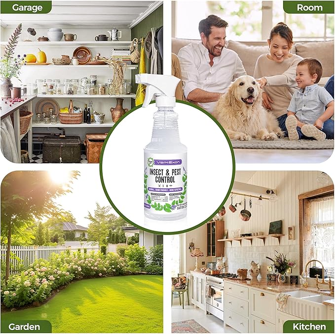 Peppermint Oil Insect & Pest Control Spray – 32oz Natural Plant-Based Bug Killer for Spiders, Ants, Flies, and Other Insects, Safe for Home & Kitchen Use