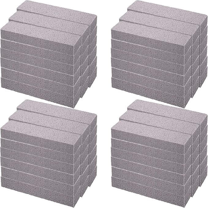 Chinco 72 Pack Pumice Stick for Cheaning, Pumice Scouring Stone Pad Removing Stain Grime Without Leaving Scratches for Kitchen Oven Stove Home Bathroom Toilet Pool House Cleaning Supplies