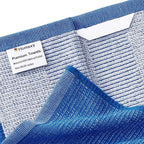 Homaxy Premium Kitchen Towels(18”x 28”, 12 Pack), Large Cotton Kitchen Hand Towels, Flat and Terry Dish Towels, 380 GSM Highly Absorbent Tea Towel Set with Hanging Loop, Blueberry