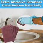 Heavy Duty XL Red Scouring Pads. 6x9 in 20 Pack of Scrubber Tools for Cleaning Stainless Steel Pots, Pans, Grills and Griddles. Extra Large Pad for Outdoor Use on Railings and Tiles.