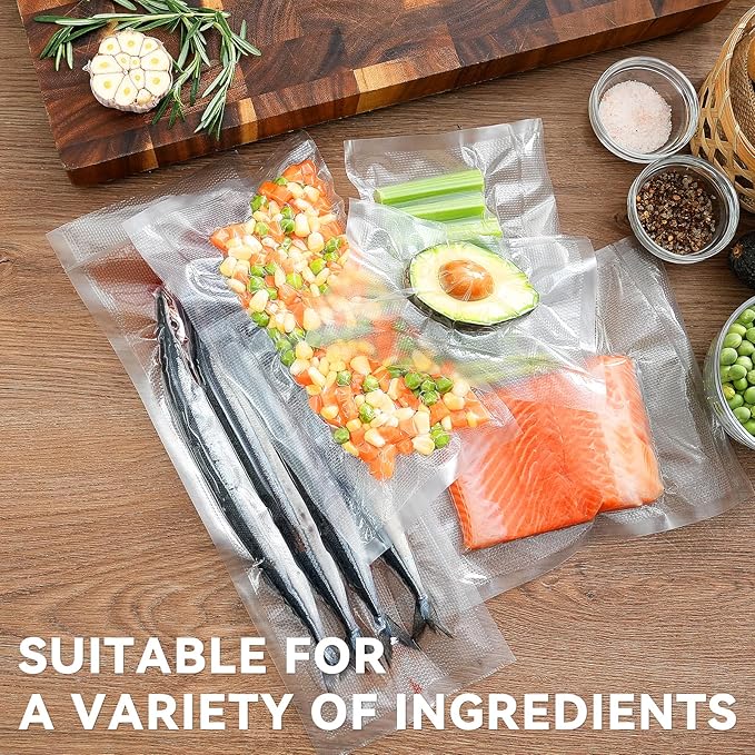 Wevac Vacuum Sealer Bag Rolls, 8"x16' (2 Rolls), Heavy Duty Food Storage for Sous Vide, Freezer, Meal Prep, Keep Food Fresh Longer