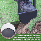 Height Adjustable Garden Edger Tool, Hand Steel Edger, Half Moon Lawn Edger, Saw-Tooth with Very Sharp Blade Manual Edger