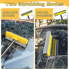 NEWE Window Squeegee with Extension Pole, 54.5 inches Car Windshield Washer Kit with Sponge, Extendable Shower Glass Cleaner Tool for Home Cleaning Mirror Auto Truck (Short Handle Included)