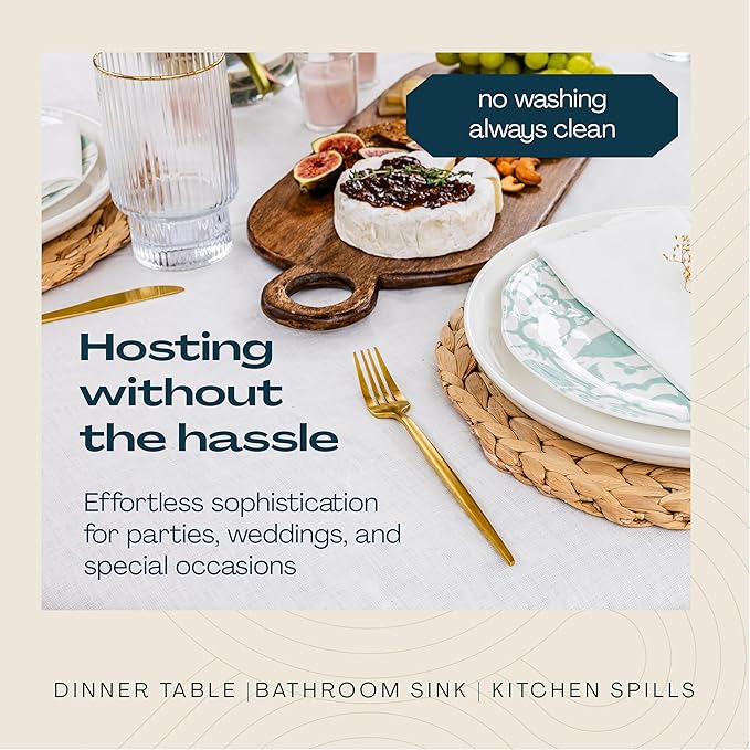 1000-Pack Disposable Guest Towel Paper Napkin - Disposable Cloth-Like Guest Towels - Made In USA, Soft And Absorbent Tissue Paper For Kitchen, Bathroom, Party, Wedding, Or Event