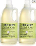 MRS. MEYER'S CLEAN DAY Liquid Laundry Detergent, Infused with Essential Oils, Lemon Verbena, 64 oz - Pack of 2 (128 Loads)