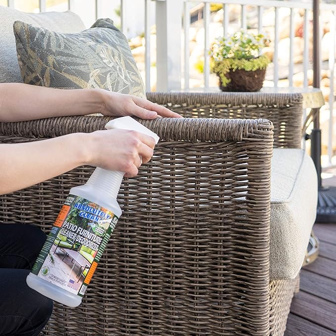 Amazing Patio Furniture Cleaner - Natural Enzyme Easily Remove Dirt, Bird Droppings, Food and Mildew Stains and More from Your Outdoor and Patio Furniture - USA Made