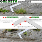 GREBSTK Crack Weeder Crevice Weeding Tool Stainless Steel Manual Weeder Gardening Tool