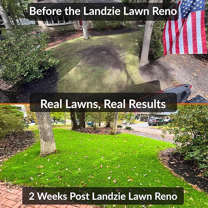 Landzie AeroLeveler - The Lawn Leveling Rake That Never Flips - Patented 24" inch Wide Pneumatic Lawn Level for Yard, Dirt, Soil, Sand, Provides Stability and Control (Pneumatic 24" Leveling rake)