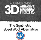 6" x 9" Non-Woven Surface Prep Scuff Pads for Wood, Metal, Surface Removal, Paint Stripping, Rust Removal, Deburring, Very Coarse Abrasive Pad for Woodworking - 150 Grit - 10 Pack (Black)