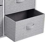 Amazon Basics Bedroom Closet Organizer with 5-Fabric Storage Drawers for Clothes Storage, White