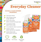 Truly Free Everyday Cleaner - Multipurpose Cleaner Spray, Kitchen Counter Cleaner, Natural Cleaning Products, Multi-Surface Household Solution, 1 Empty Bottle Spray (16oz) & 2 Refills (3oz each)
