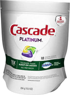 Cascade Platinum ActionPacs Dishwasher Detergent Lemon Scent, 18 ct