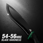 FLISSA Machete, 11'' Fixed Blade Camp Knife, Bolo Machete for Clearing Brush, Patented Shock Absorbing Air Tech Handle, Ideal for Gardening, Bushcraft and Outdoor, Molded Sheath Included