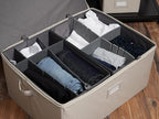 Covermates Keepsakes - Adjustable Zip-Top Storage Box - Configurable FlexGrid Compartments - Heavy Duty Polyester- Reinforced Handles - Stackable Design - Indoor Storage, Beige Heather