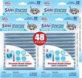 SANI 360° Sani Sticks Drain Cleaner and Deodorizer, 48 Count, Unscented Enzyme Pipe Cleaners, Eliminate Odors, Prevent Clogged Drains, Safe for Sinks, Bathtub Drains, Septic Tanks