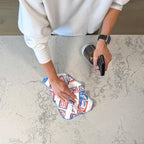 Reusable Paper Towels - 10 PACK - Roll of Washable Cotton Cloth Paper Towels - Paperless Reusable Napkins Cloth Washable - Absorbent + Long Lasting - Zero Waste Products - (Sardine Social)