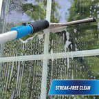Unger Connect and Clean 16” Performance Window and Glass Cleaning Squeegee with Replacement Rubber, Cleaning Supplies, Heavy Duty Household Cleaner Tools with Streak-Free Results