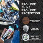 Zephyr - Pro 40 Perfection Liquid Metal Polish - Stainless Steel & Aluminum Polish for Big Rigs, Semi Trucks, Fuel Tanks, & More - 32 oz