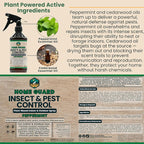 Home Guard - Peppermint Insect & Pest Control Spray - Natural Peppermint Oil Spray For Bugs - Plant-Based Indoor & Outdoor Spider Spray - Safe Around Kids & Pets - Ant Killer - Cockroach Killer - 16oz
