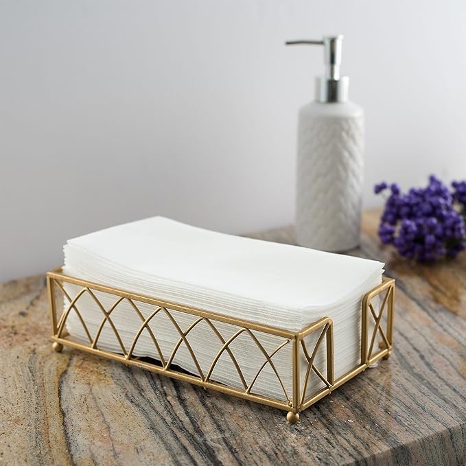 1000-Pack BloominGoods Disposable Bathroom Napkins | Linen-Feel Guest Towels, Made In USA | Cloth-Like Hand Tissue Paper, White, 12" x 17"