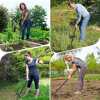 Garden Hoe for Weeding, Heavy Duty Hoe Garden Tool, 62" Long Handle Stirrup Hoe Cultivator, 2 in 1 Action Scuffle Hula Push Pull Hoe Manual Weeder for Gardening Landscaping Loosening Soil