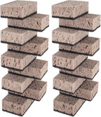 Taupe Multi Use Scrub Sponges. Made in Europe. 18 Pack, 4.3x2.8x1.4 inches. Best Odorless Durable Brown Heavy Duty Scrubber for Kitchen and Household Cleaning