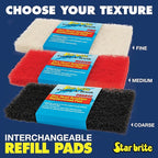 STAR BRITE Flexible Head Scrubber Replacement (Medium) (Red) (040126)