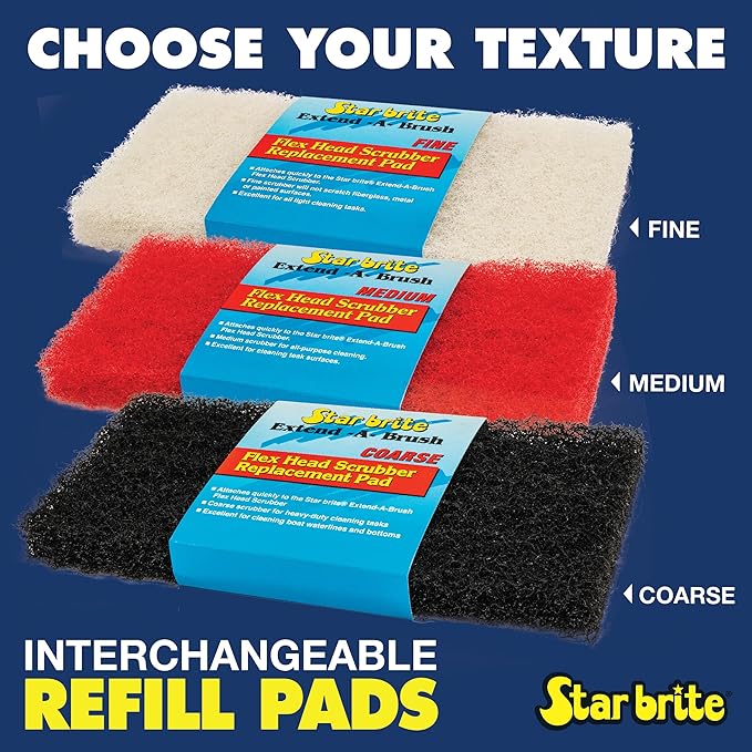STAR BRITE Flexible Head Scrubber Replacement (Coarse) (Black) (040127)