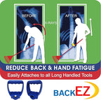 Back-Saving Tool Handle Attachment, EVR-Grip Upgrade, Labor-Saving Ergonomic Shovel Add-on Handle, Blue
