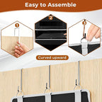 5 Tier Over The Door Organizer - Large Capacity Behind Door Hanging Shelves with 10 Mesh Pockets and Clear Windows, Closet Organizers and Storage for Bathroom, Bedroom, Nursery, 2 Pcak Black