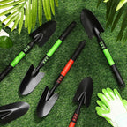 6 Pcs Garden Shovel Heavy Duty 16.93'' Long Handle Garden Hand Shovel Tool Extra Length Metal Hand Trowel Spade for Digging Planting Gardening Farm Lawn Yard Beach Home Shop