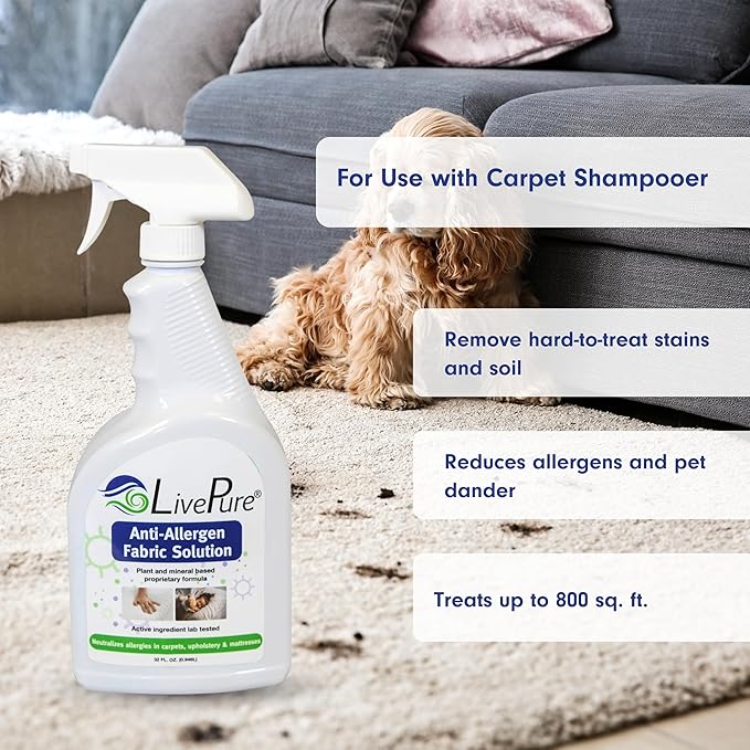 LivePure Anti-Allergen 32 OZ Fabric Spray for Household Surfaces