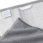 Homaxy Premium Kitchen Towels(18”x 28”, 8 Pack), Large Cotton Kitchen Hand Towels, Flat and Terry Dish Towels, 380 GSM Highly Absorbent Tea Towel Set with Hanging Loop, Grey