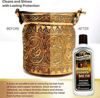Parker & Bailey Brass & Copper Cleaner – Removes Tarnish and Restores Shine on Metal, Antique Décor, Pans & Furniture, 8 oz Bottle