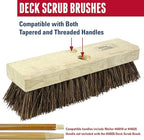 Weiler 44428 9" Block Size, 5 X 14 No. Of Rows, Wood Block, Palmyra Fill, Deck Scrub Brush